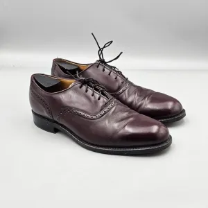 Cole Haan Men's Size 9.5 D VTG GUC USA Made Burgundy Calfskin Oxford Dress Shoes