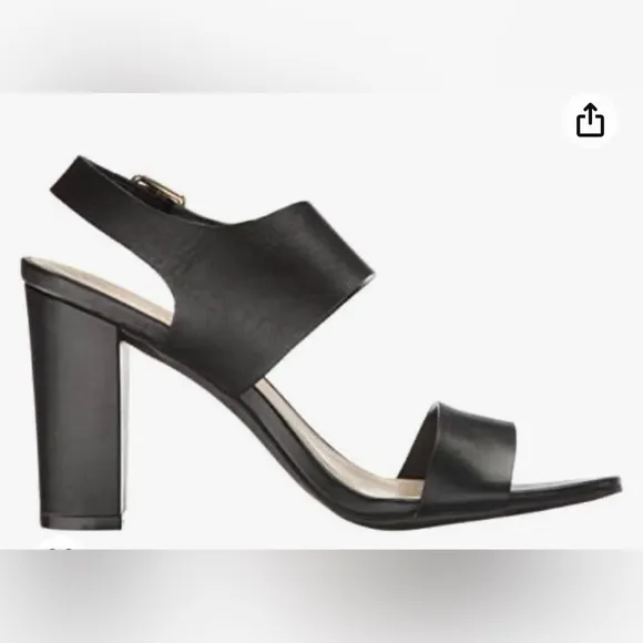Cole Haan Octavia Leather Black Sandals Size 6 B