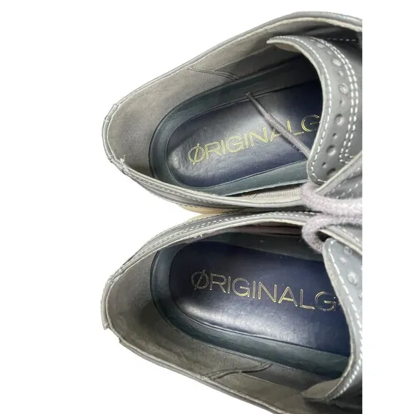 Cole Haan Original Grand C30348 Men's Sneaker Gray Leather Wingtip Oxford  9.5