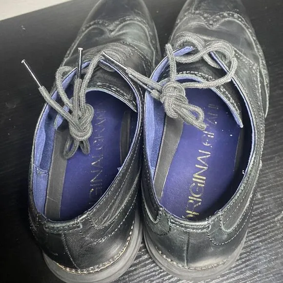 Cole Haan OriginalGrand Wingtip Oxford Black Leather Shoes C27984 Mens Size 9.5