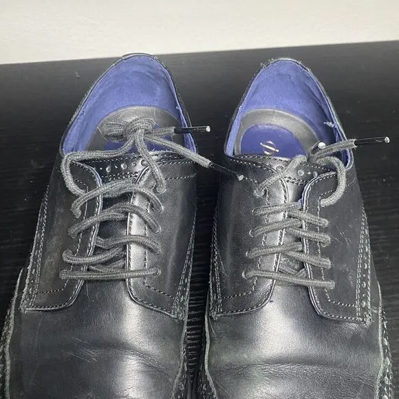 Cole Haan OriginalGrand Wingtip Oxford Black Leather Shoes C27984 Mens Size 9.5