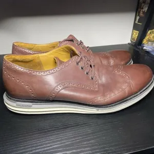 Cole Haan OriginalGrand Wingtip Oxford Shoes Brown Leather C31546 Mens Size 13