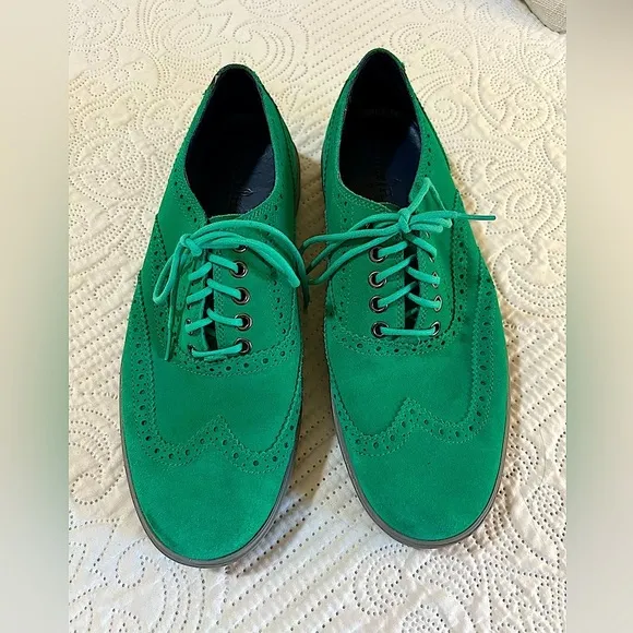 Cole Haan Shoes | Cole Haan Bergen Mens Size 10.5 Wingtip Oxfords Shoes Green