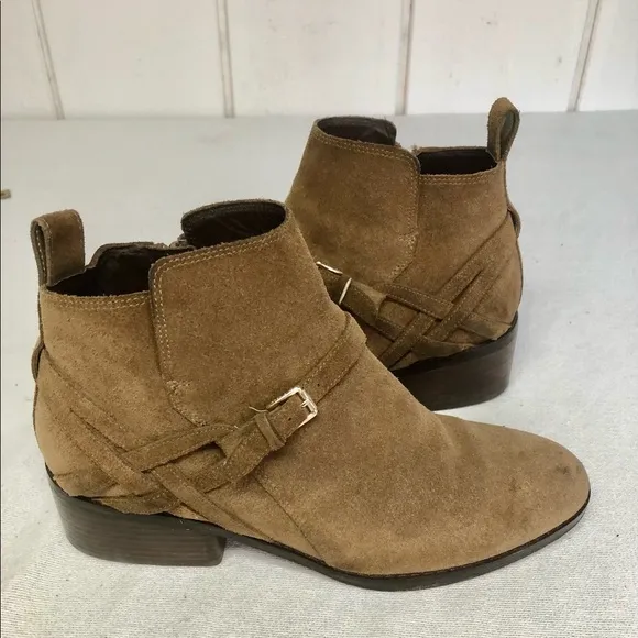 COLE HAAN SHOES LEATHER HEEL ANKLE BOOTIES SIZE 8B