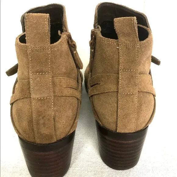 COLE HAAN SHOES LEATHER HEEL ANKLE BOOTIES SIZE 8B