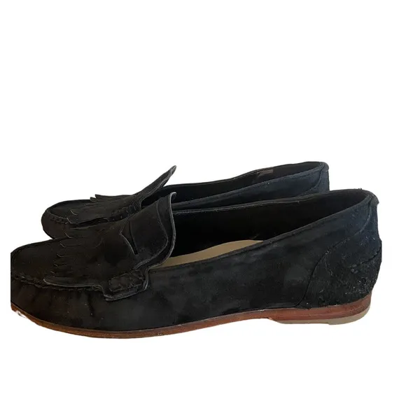 Cole Haan Shoes Womens Black Suede Pinch Grand Penny Kiltie Loafer Moccasin Sz 8