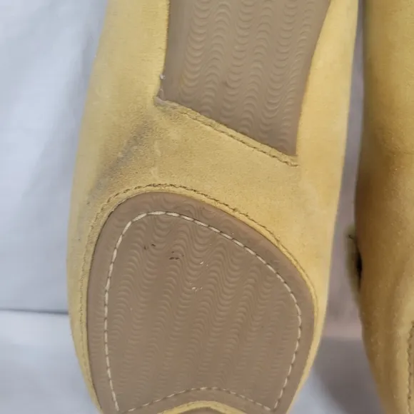 Cole Haan Women's Tan Leather Suede Shearling Moccasins Flats Size 8.5