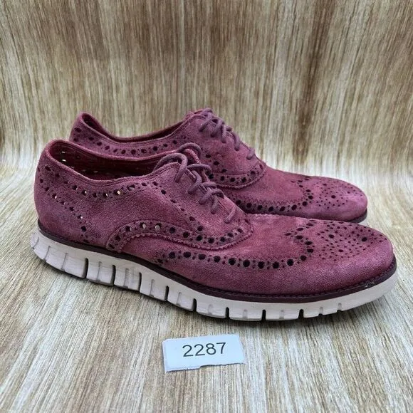 Cole Haan Zerogrand Oxford Men's Size 9.5 M Wing‎ Suede Wingtip Shoes C12983