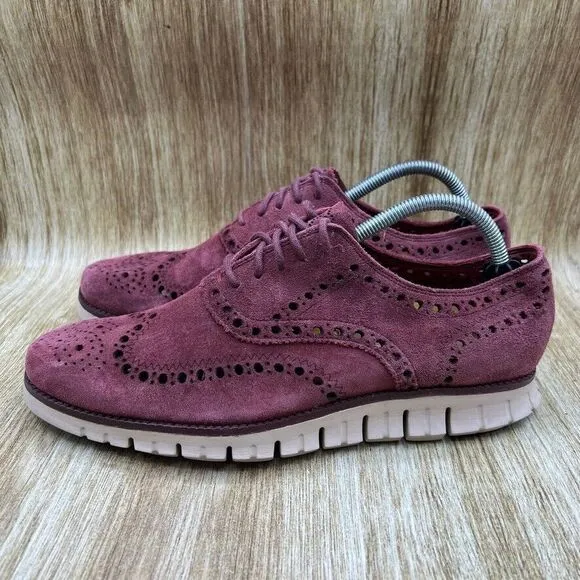 Cole Haan Zerogrand Oxford Men's Size 9.5 M Wing‎ Suede Wingtip Shoes C12983