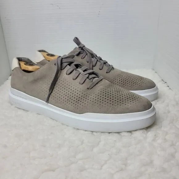 Cole Haan GrandPrø Rally Laser Cut Mens Size 11.5 Sneaker Tan Suede Shoes