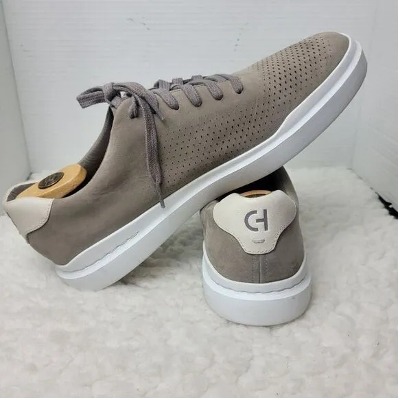 Cole Haan GrandPrø Rally Laser Cut Mens Size 11.5 Sneaker Tan Suede Shoes