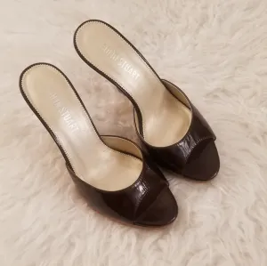 COLIN STUART for Victoria's Secret Dark Brown Leather Heels