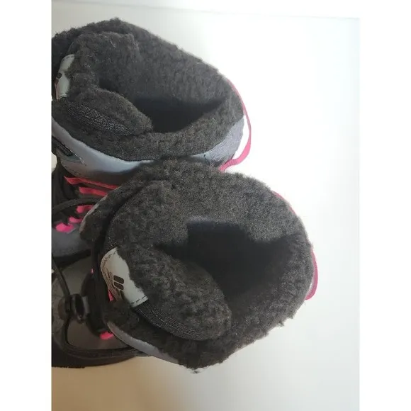 Columbia Bugaboot Celsius Snow Boots Youth Girls 5 Gray Pink NEW