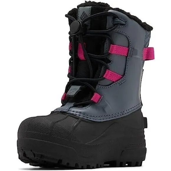 Columbia Bugaboot Celsius Snow Boots Youth Girls 5 Gray Pink NEW