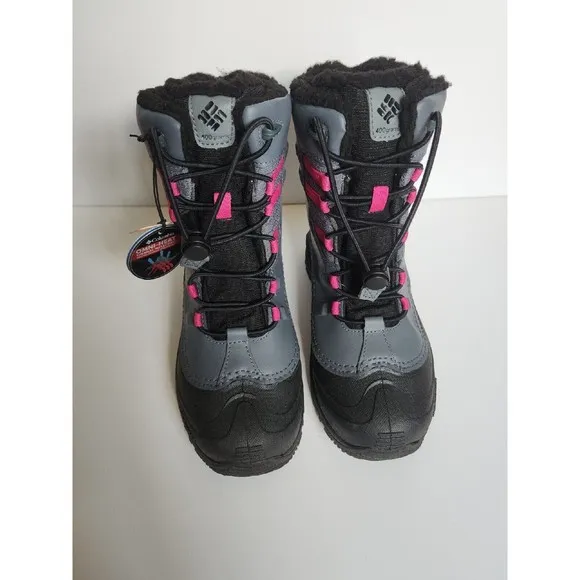 Columbia Bugaboot Celsius Snow Boots Youth Girls 5 Gray Pink NEW