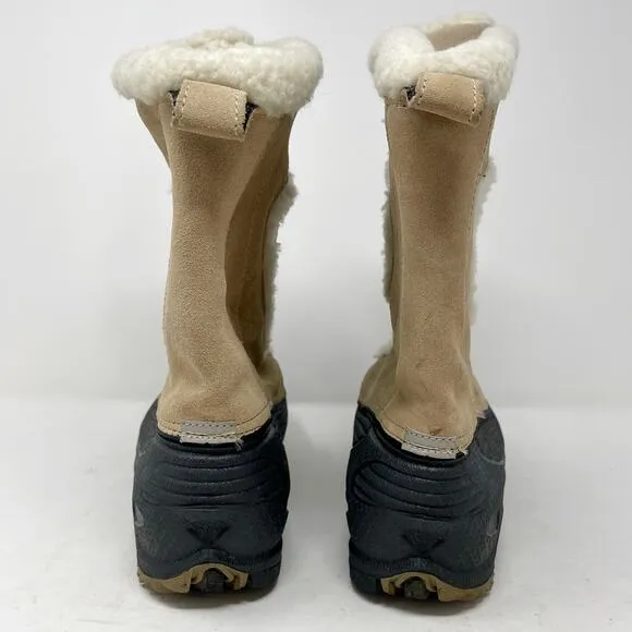 Columbia Tan Powder Bunny Snow Boots Youth 6 Zip