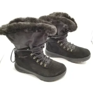 Columbia Womens Slopeside Village Omni-Heat Hi Snow Boots Size 7  8 Black/Mud
