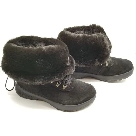 Columbia Womens Slopeside Village Omni-Heat Hi Snow Boots Size 7  8 Black/Mud