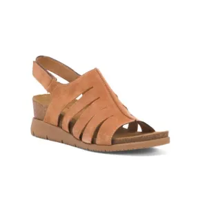 COMFORTIVA Luggage Suede Scottie Comfort Sandals