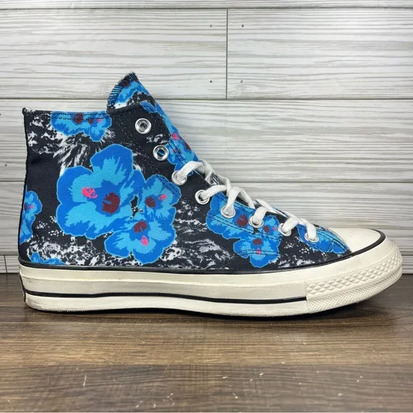 Converse Chuck 70 High Paradise Floral Blue Black Shoes - M 9 - W 11