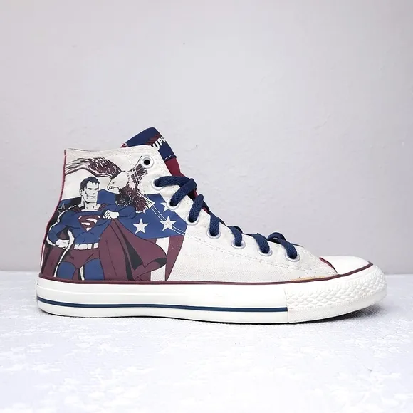 CONVERSE Chuck Taylor DC Superman Split Panel Sneakers Men's 8.5 (W 10.5)