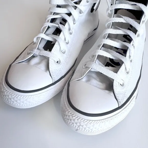 Converse Chuck Taylor Seek Peace Black and White Hightop Sneakers Men's …