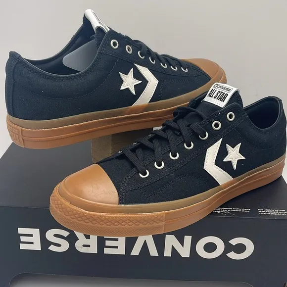 Converse Men's A08847CSTAR PLAYER 76 OXAll CONVERSE Black and Brown Sneakers