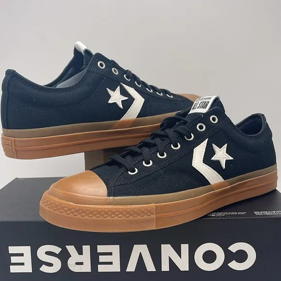 Converse Men's A08847CSTAR PLAYER 76 OXAll CONVERSE Black and Brown Sneakers