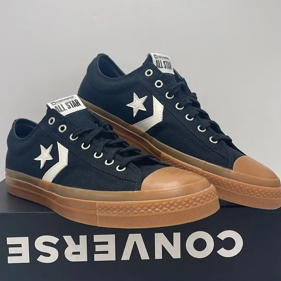 Converse Men's A08847CSTAR PLAYER 76 OXAll CONVERSE Black and Brown Sneakers