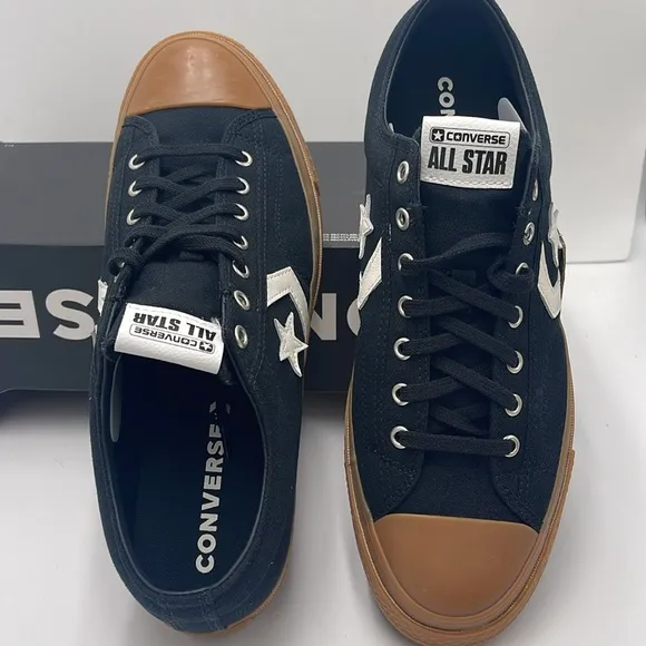 Converse Men's A08847CSTAR PLAYER 76 OXAll CONVERSE Black and Brown Sneakers