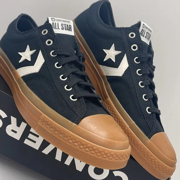 Converse Men's A08847CSTAR PLAYER 76 OXAll CONVERSE Black and Brown Sneakers
