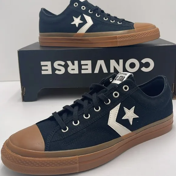 Converse Men's A08847CSTAR PLAYER 76 OXAll CONVERSE Black and Brown Sneakers