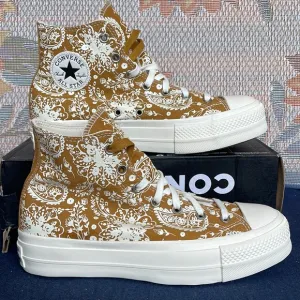 Converse WMNS 572541CCTAS LIFT HIWHEAT/EGRET/BLACK SNEAKERS - PLATFORMS