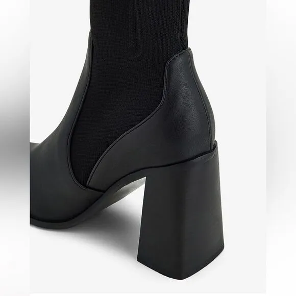 COPY - Block Heel Ankle Sock Boots size 7 Express