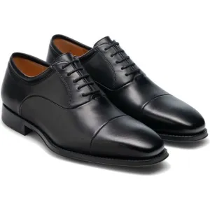 COPY - Magnanni Frederico Black Leather Cap Toe Derby