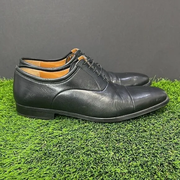 COPY - Magnanni Frederico Black Leather Cap Toe Derby