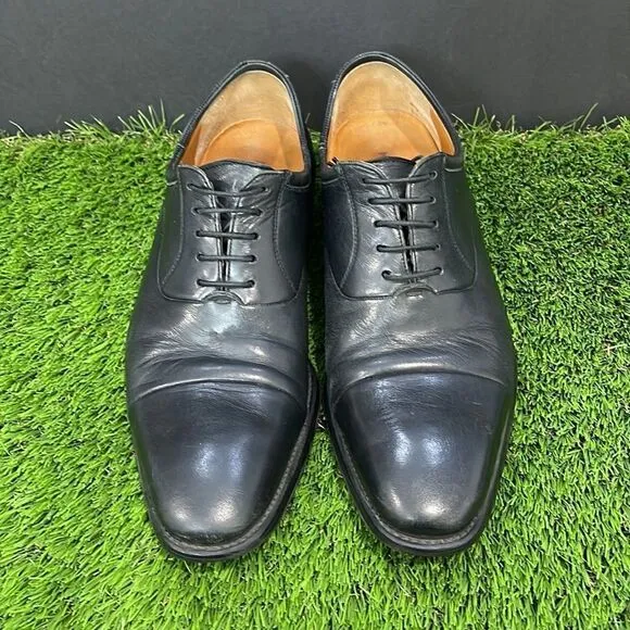 COPY - Magnanni Frederico Black Leather Cap Toe Derby