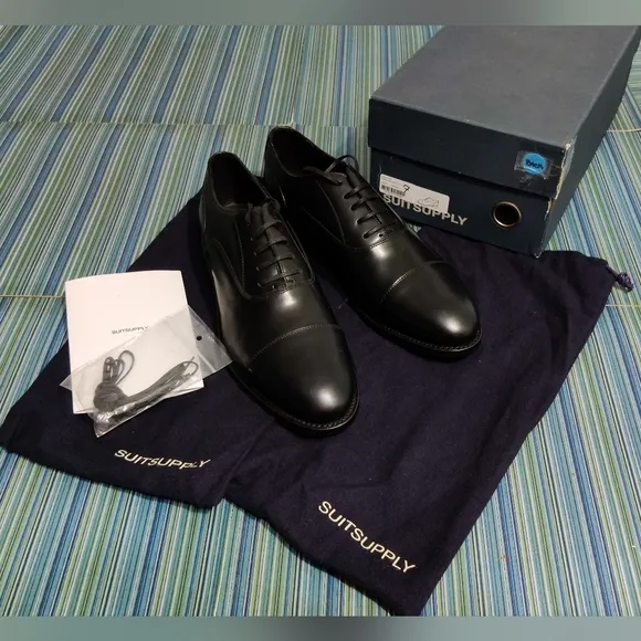 COPY - Suitsupply men's black Oxford leather shoes