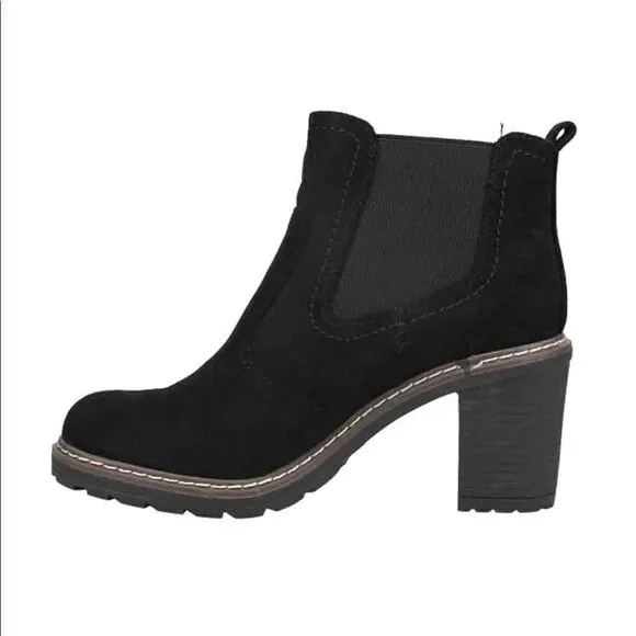 Corkys Womens Rocky Chelsea Boots Ankle Mid Heel 2-3&quot; - Black