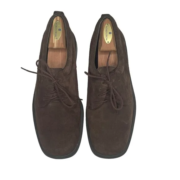 Cristian Lay  Lace Up Oxford Derby Dress Shoes  Dark Brown Suede  44 US 10 