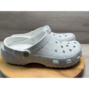 Crocs Classic Tweed Clog Nirage Grey Men Unisex Slip On Casual Sandal Size 11