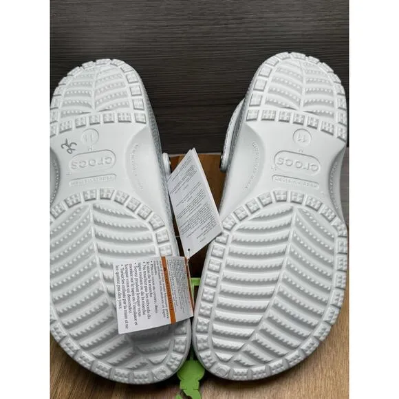 Crocs Classic Tweed Clog Nirage Grey Men Unisex Slip On Casual Sandal Size 11