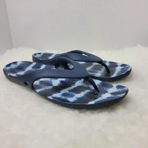 Crocs Kadee  Flip Flop Sandals Womens Size 9 Comfort Tie Dyed Blue