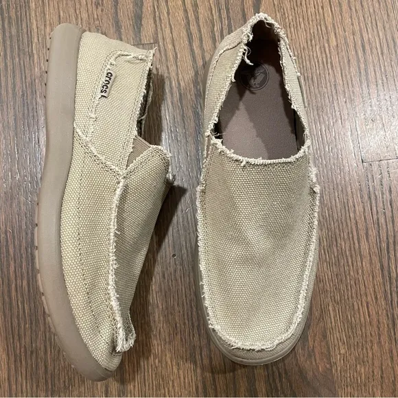 Crocs Santa Cruz Loafer Slip On Shoes Canvas  Men Size 7