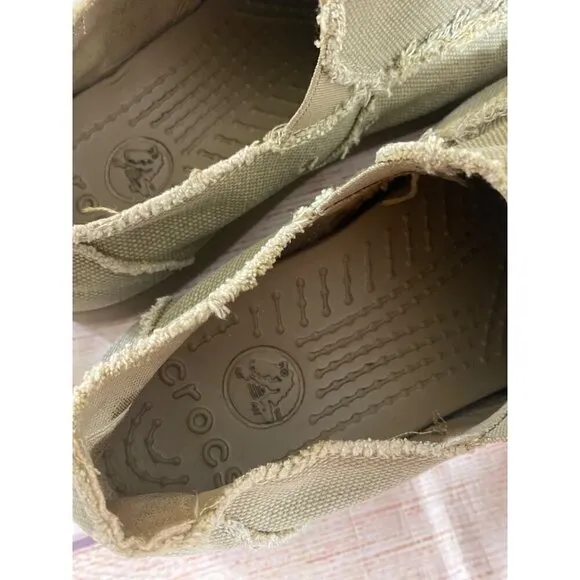 Crocs Santa Cruz Men's Canvas Slip On Shoes Loafers - 9