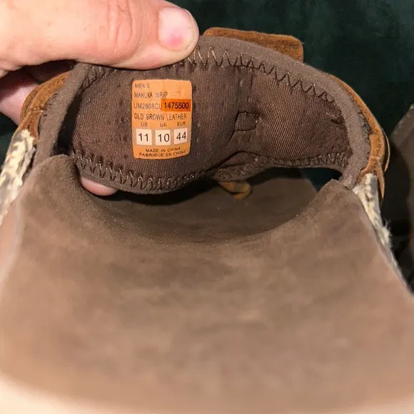 Cushe NWOT Men's Manuka Wrap Color: Old Brown Leather Size 11 Flip Flops