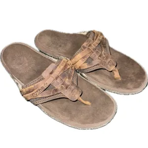 Cushe NWOT Men's Manuka Wrap Color: Old Brown Leather Size 11 Flip Flops