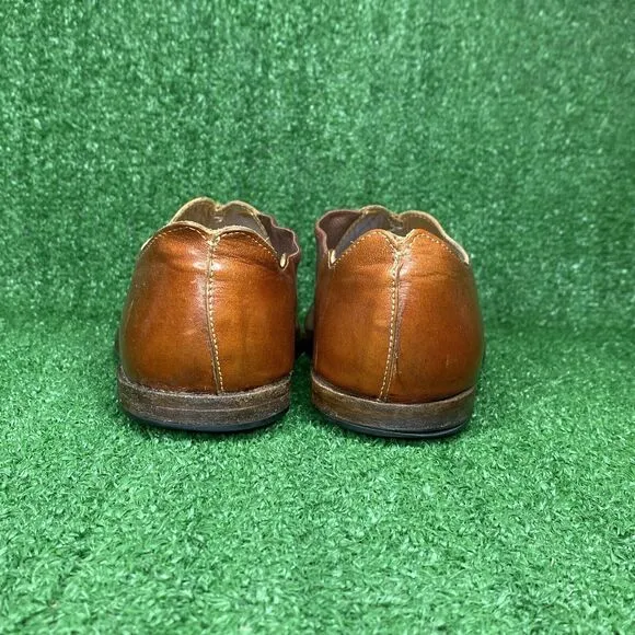 CYDWOQ Vintage Women’s Brown Leather Shoes Size EU 37.5 US 6.5 Handmade In USA
