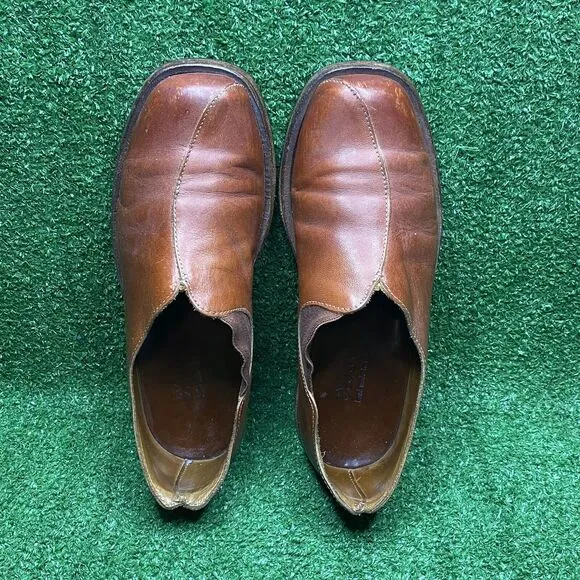 CYDWOQ Vintage Women’s Brown Leather Shoes Size EU 37.5 US 6.5 Handmade In USA