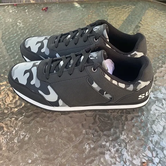 DADA MEN'S FASHION SNEAKERS CAMO BLACK SIZE 9.5 US